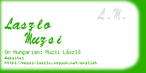 laszlo muzsi business card